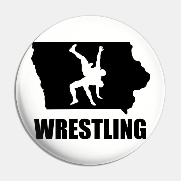 Iowa Wrestling Wrestling Pin TeePublic