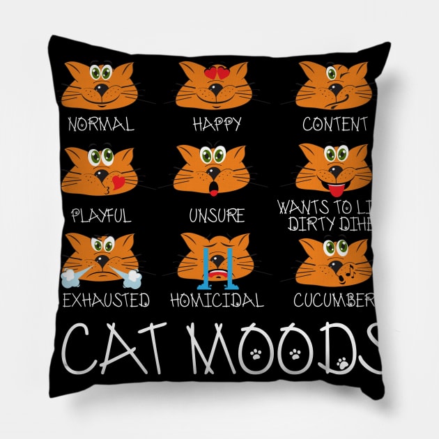 Cat Moods Pillow by fiar32