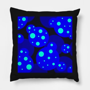 starry night pop art polka dots Pillow