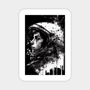 Astronaut Ink Painting Magnet