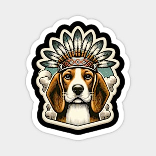 Beagle Native American Magnet