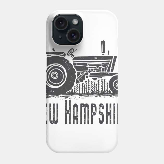 New Hampshire Vintage Tractor Phone Case by DogfordStudios