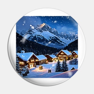 Alpine Christmas Village Pin