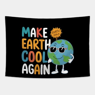 Make Earth Cool Again, Earth Day Design Tapestry