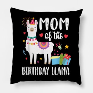 Mom Of The Birthday Llama Birthday Family Pillow