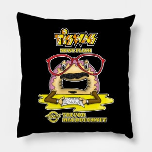 Tiswas Funny Trevor MacDoughnut Pillow