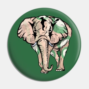Elephant Green Spots Pin