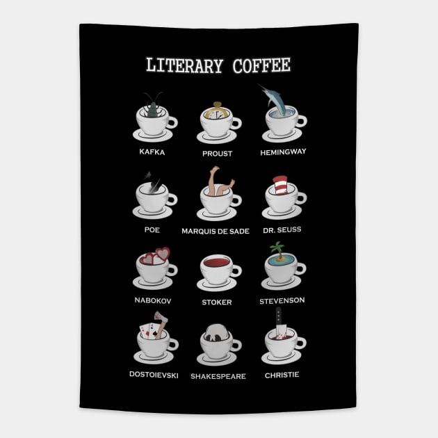 Literary coffee for readers Tapestry by atizadorgris