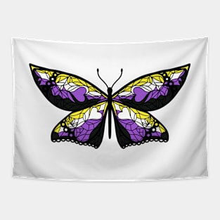 Fly With Pride: Nonbinary Flag Butterfly Tapestry