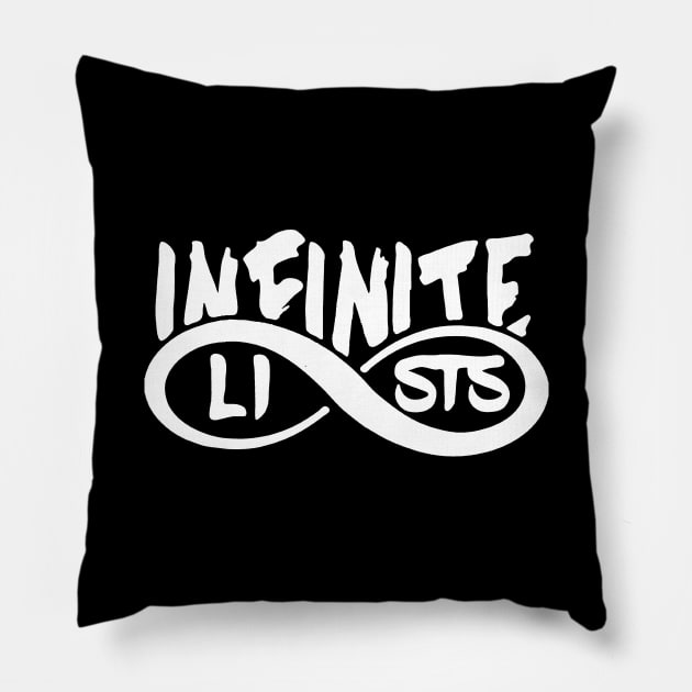 Infinite lists Merch Pillow by NewMerch