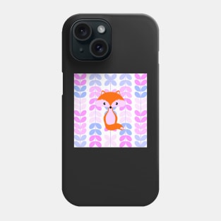 Cute fox with colorful leaves Phone Case