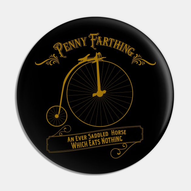 Penny Farthing Retro Bicycle Vintage Bike Gift Pin by LovableDuck