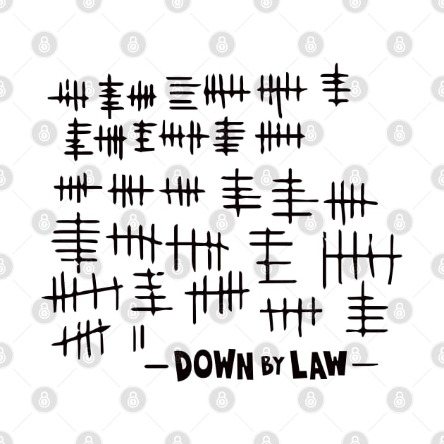 Down by Law Tribute - Cinematic Tally Marks Design - Jim Jarmusch Cult Movie by Boogosh