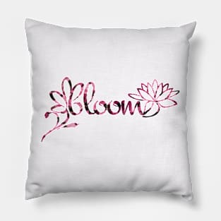 Bloom Logo Floral Pillow