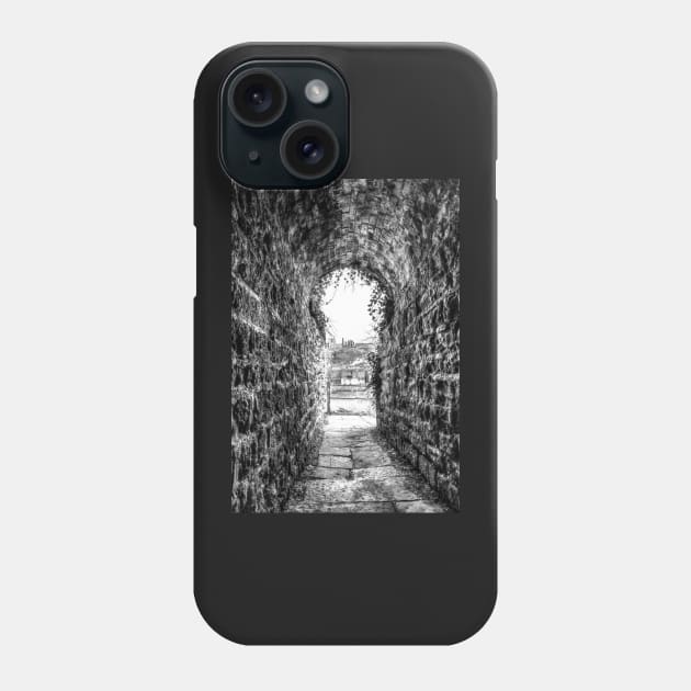 Whitby Abbey Through The Keyhole Tunnel Phone Case by tommysphotos