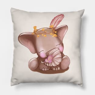 Elephant and Butterfly Pillow