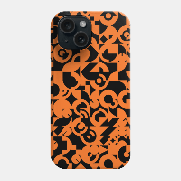 Electronic Musician Synthesizer Pattern Orange Phone Case by Atomic Malibu