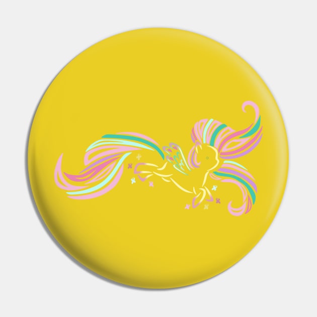 Tribal Pony - Rainbow Power Fluttershy Pin by Alaina Williams