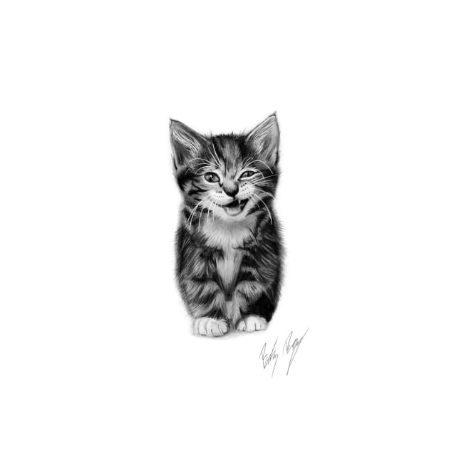 Kitten Rawr Drawing by artofbagci