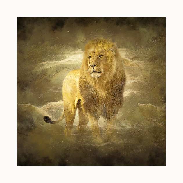 Lion Animal Wildlife Jungle Nature Safari Adventure Discovery Africa Digital Painting by Cubebox