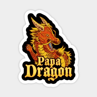Awesome Papa Dragon Fearsome Dragon Fantasy Dad Magnet