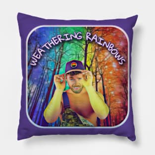 Weathering Rainbows Cartoon Pillow