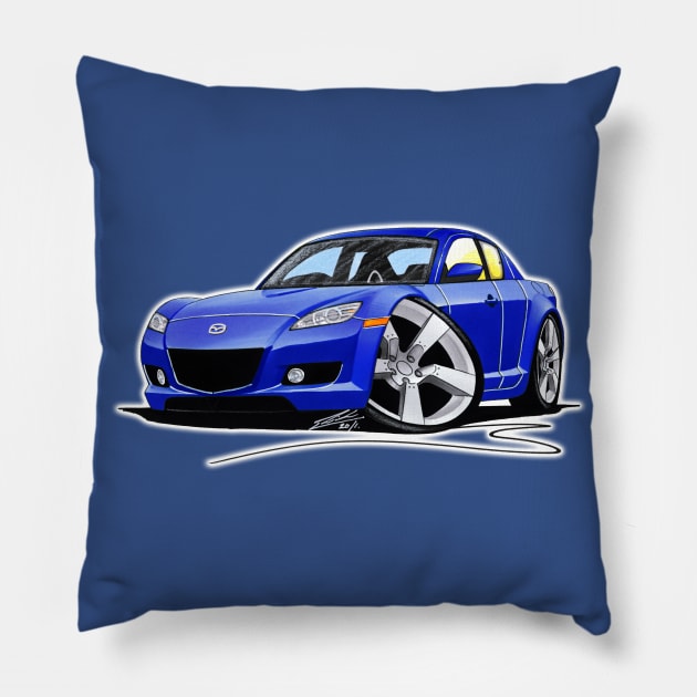 Mazda RX8 Blue Pillow by y30man5