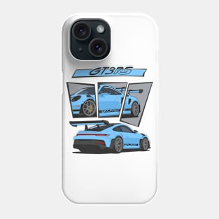 car 911 gt3 rs detail light blue Phone Case