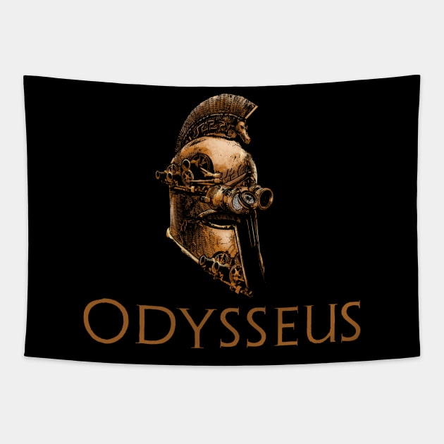 Odysseus - Steampunk Ancient Greek Helmet - Trojan War Tapestry by Styr Designs