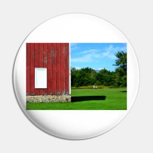 Red Barn & White Horse Pin