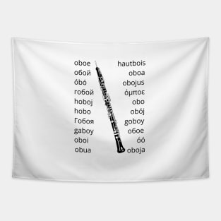 Oboe in Many Languages Tapestry