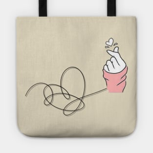 Bts gesture with love Tote