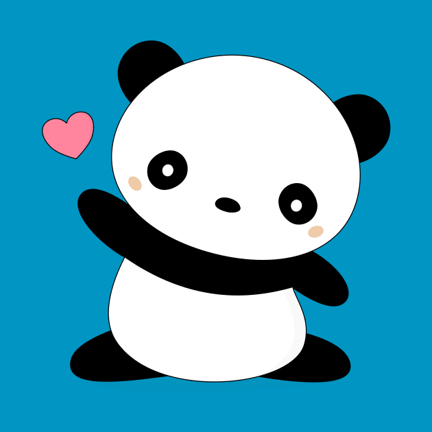 Kawaii Cute Panda Bear T-Shirt by happinessinatee