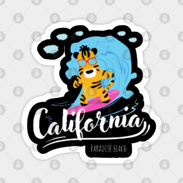 California Beach Magnet by Teeshop