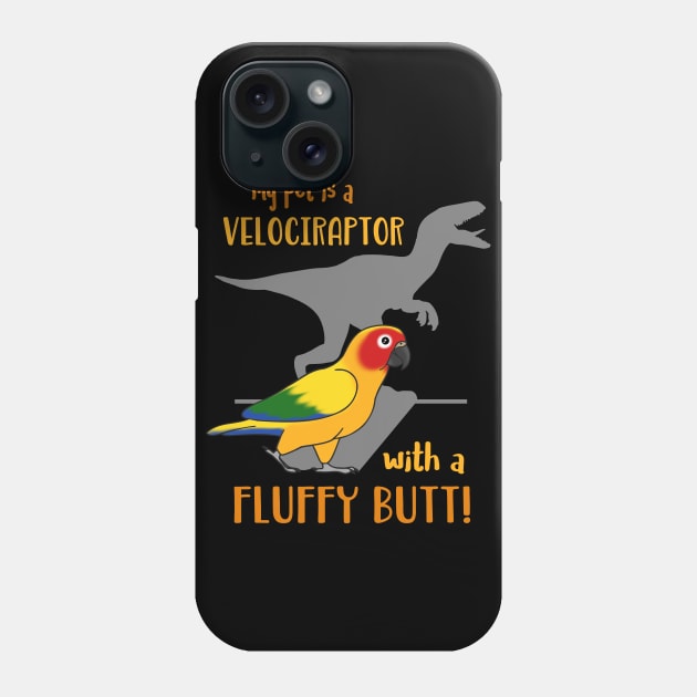 velociraptor with fluffy butt - Sun Conure Phone Case by FandomizedRose