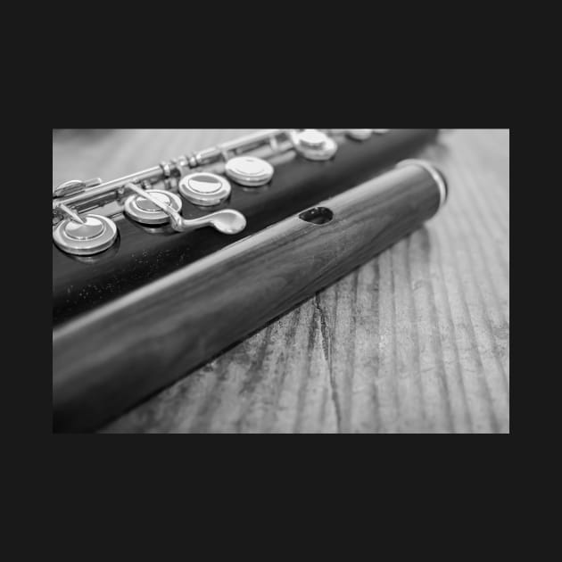 Close up of a traditional wooden flute on a table by yackers1