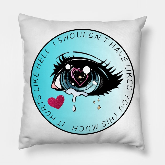 Hurts Like Hell Pillow by AestheticStreak