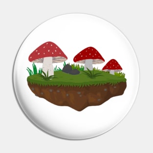 Mushroom island Pin
