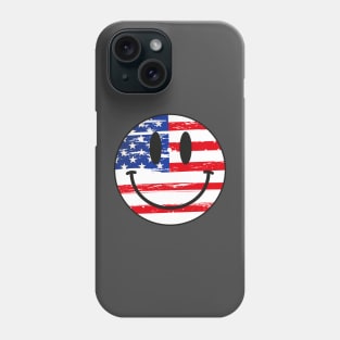Acid House Smiley USA Flag Phone Case