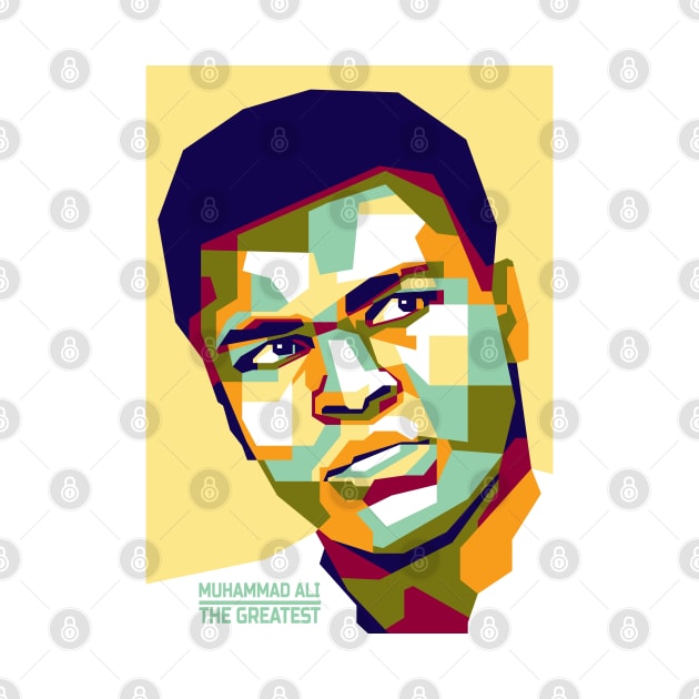 Pop art The Greatest ali in WPAP by smd90