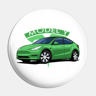 Model Y electric car green Pin