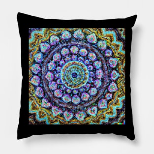 Colourful Mandala design Impressionist painting Pillow