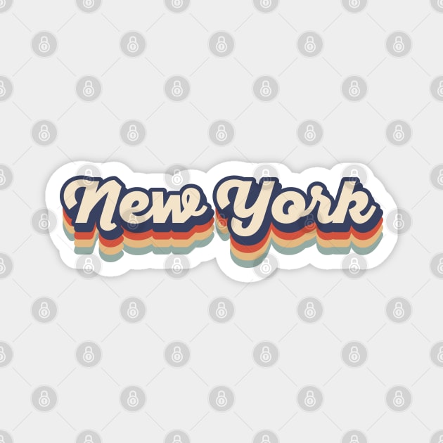 New York Vintage Colors Magnet by DetourShirts