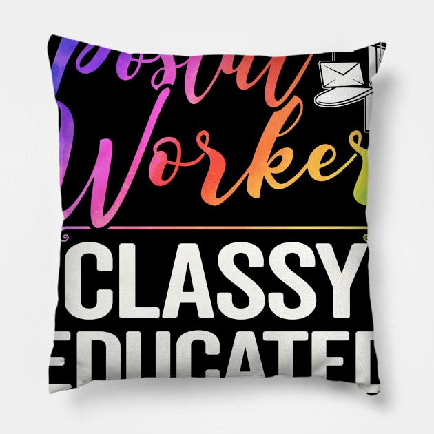 I'm A Postal Worker Classy Educated Essential Pillow by janayeanderson48214