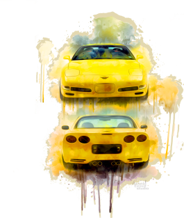 Chevrolet Corvette Z06 colorbomb yellow Magnet