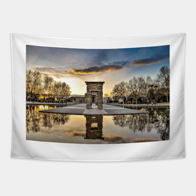 Temple of Debod, Madrid Spain Tapestry by cbernstein