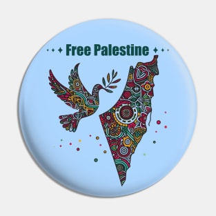 Free Palestine /// Tribal Design Pin