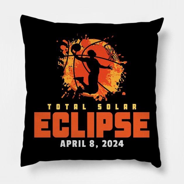 Total Solar Eclipse 2024 Basketball Pillow by Etopix