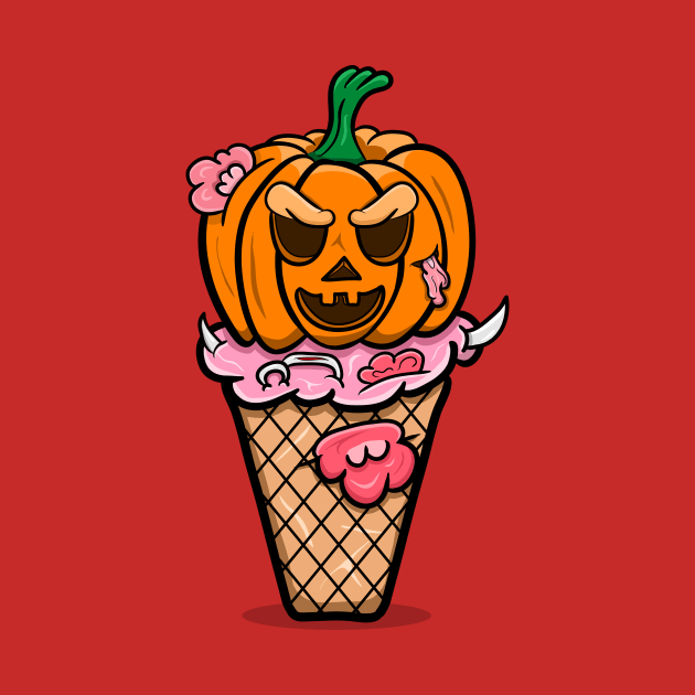 Cartoon Pumpkin Ice Cream by tedykurniawan12