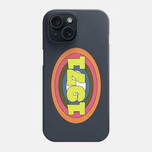 Yellow Year 1971 Rainbow Ellipse Vintage Typography Phone Case